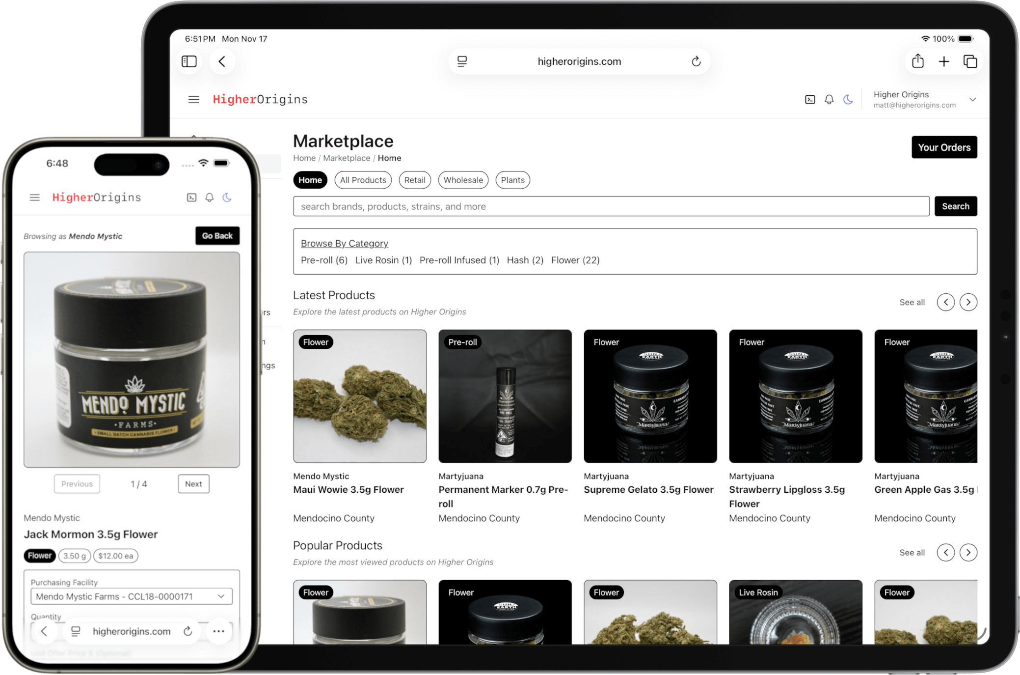 Screenshot of Marketplace on iPhone and iPad